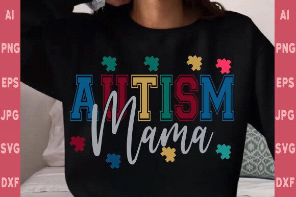 Autism Mom Embroidered Sweatshirt, Women