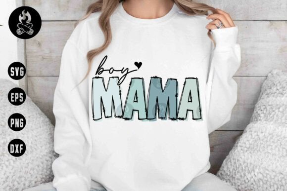 Blue Boy Mama SVG PNG Sublimation