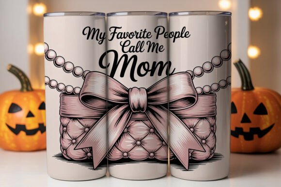 Elegant Mom Tumbler Wrap PNG