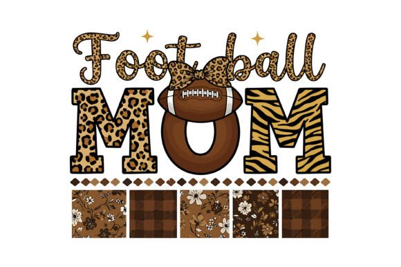 Leopard Football Mom Print