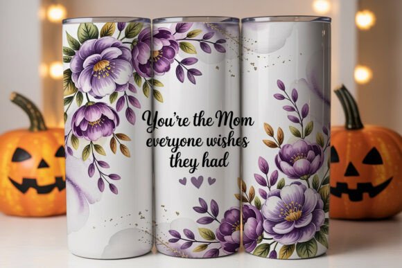 Purple Floral Mom Tumbler Wrap: An Embroidery Designer's Review
